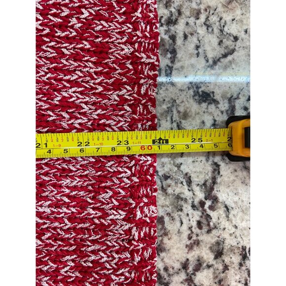 Chaus & Co Womens Sweater Large Red Crew Neck Pullover Knit Cottagecore Preppy - Picture 9 of 9